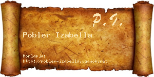 Pobler Izabella névjegykártya